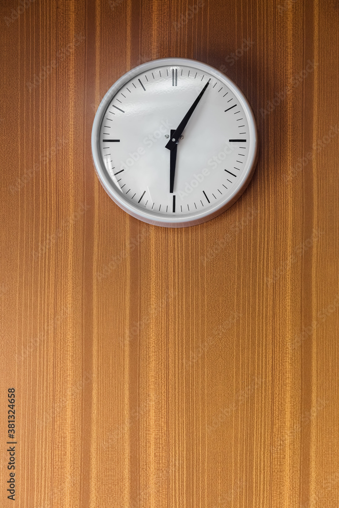 Wood wall with a clock Wood wall with a clock
