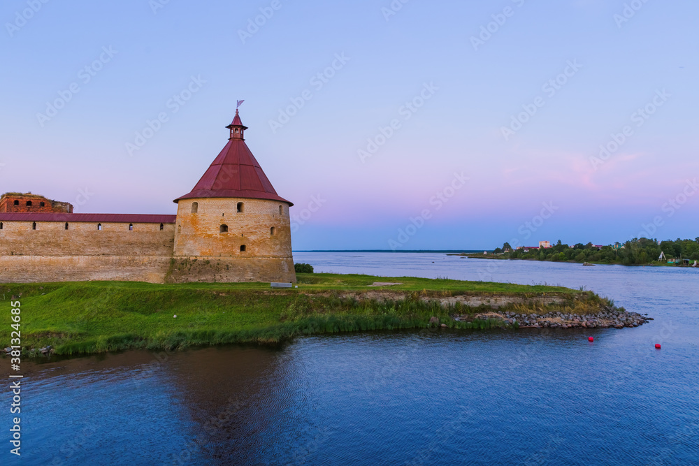 Fortress Oreshek on a small island on the Neva River - Leningrad Region Russia Fortress Oreshek on a small island on the Neva River - Leningrad Region Russia