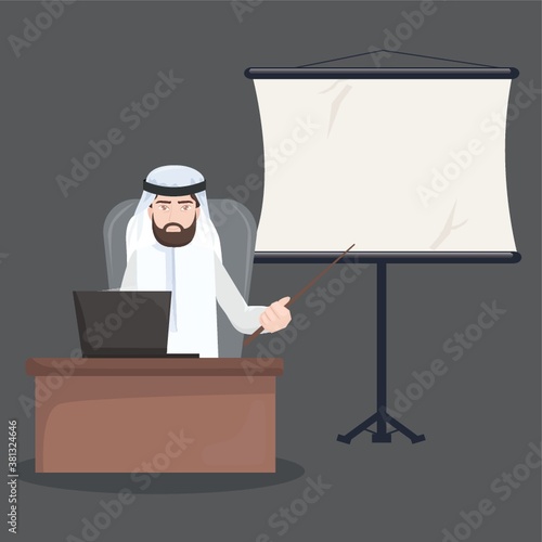 middle eastern businessman at work