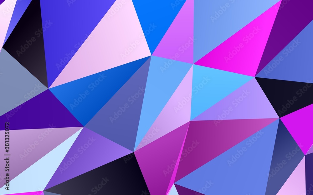 Obraz premium Light Pink, Blue vector polygonal background. Geometric illustration in Origami style with gradient. Completely new template for your business design.