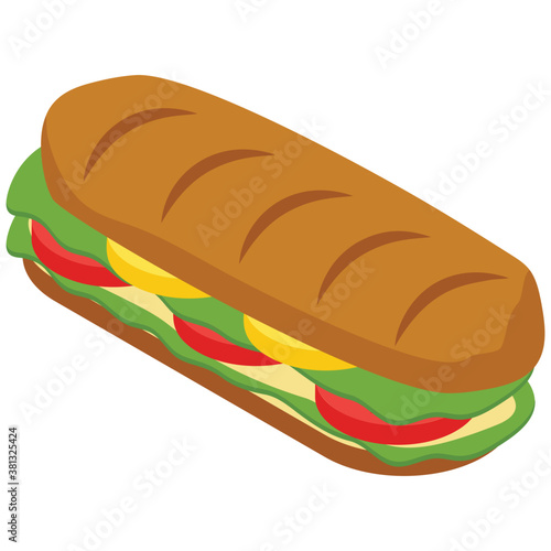 
Flat icon design of fast food

