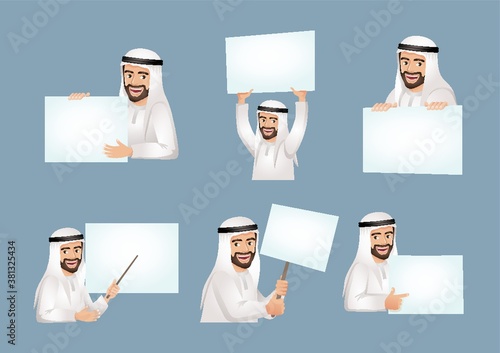 set of middle eastern man icons