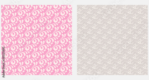Decorative background pattern, wallpaper texture, pink and gray tones