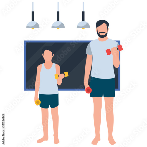 
Father love flat icon vector 
