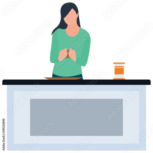 
Household services flat vector icon 
