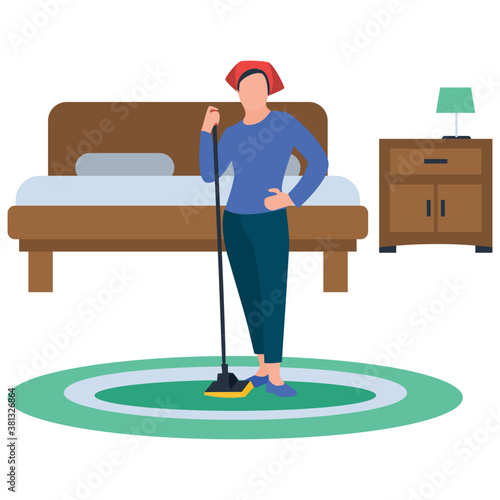 
Household services flat vector icon 
