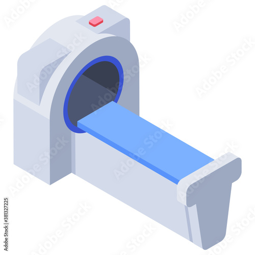 
Ct scan icon, hospital services isometric vector 
