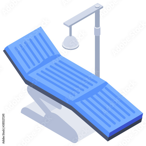 
Isometric vector of dental chair 
