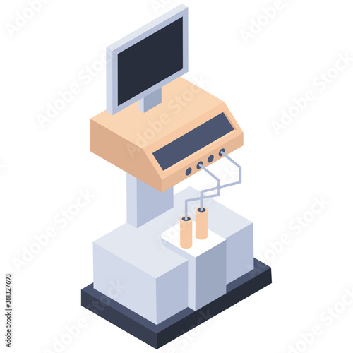 
Isometric vector, ultrasound machine icon 
