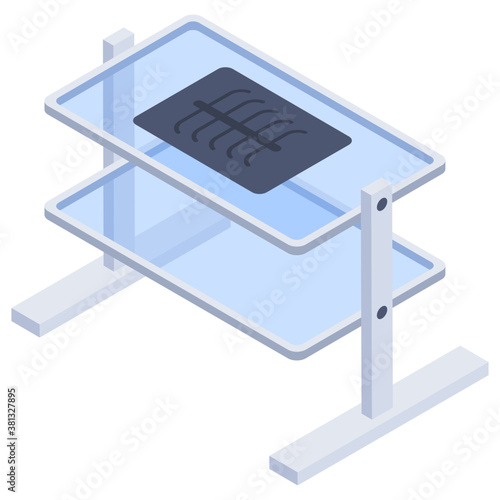 
X-ray icon in isometric vector 

