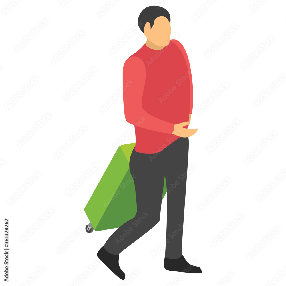 Fototapeta premium Tourist isometric icon design 