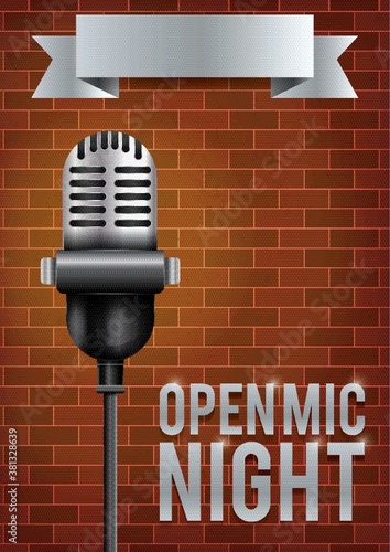 Open mic night poster design