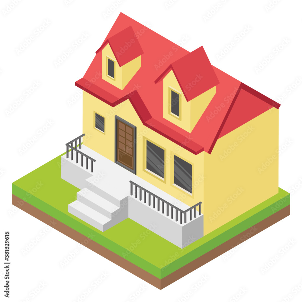 Isometric icon of a house
Isometric icon of a house