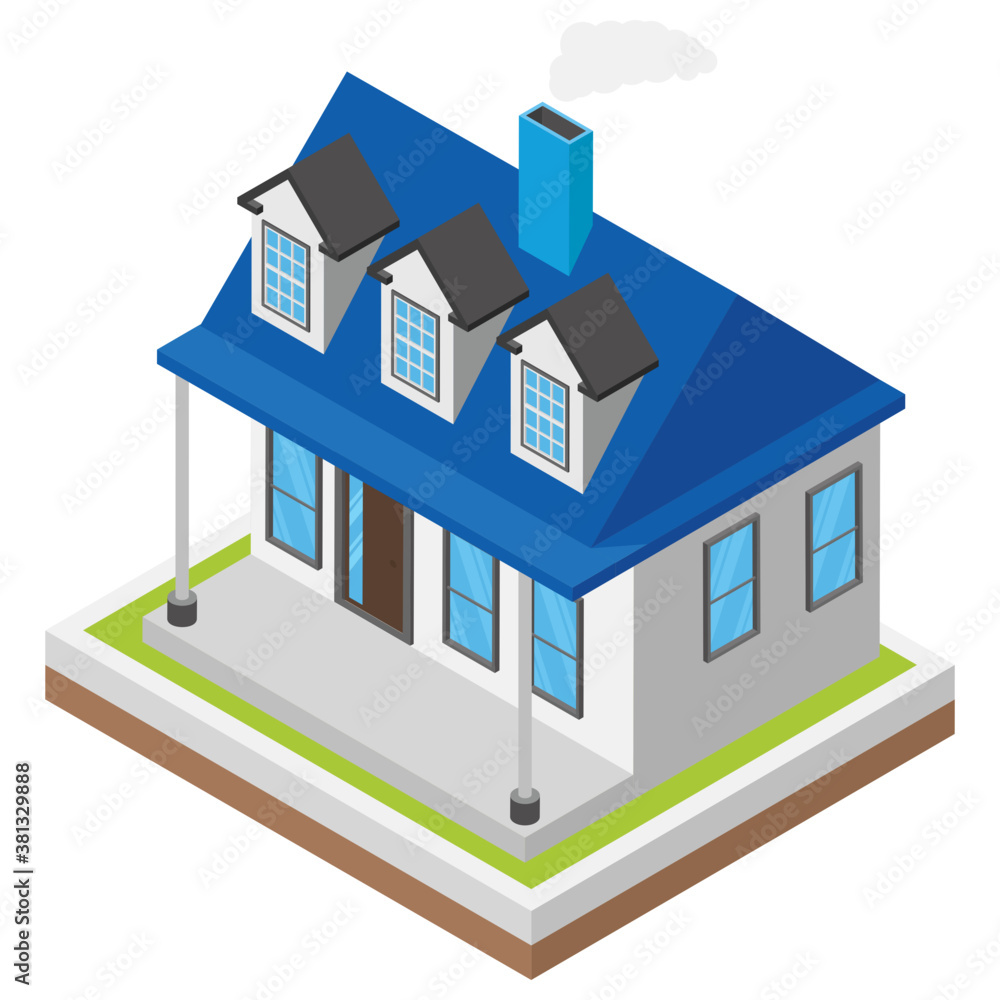 Isometric icon of a house
Isometric icon of a house