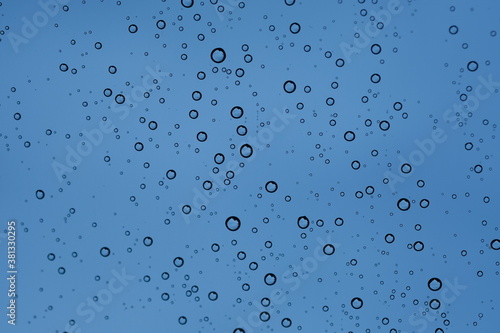 The Rain dot water For background image of blurry of focus scenery.
