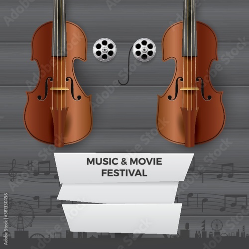 Music and movie festival design.