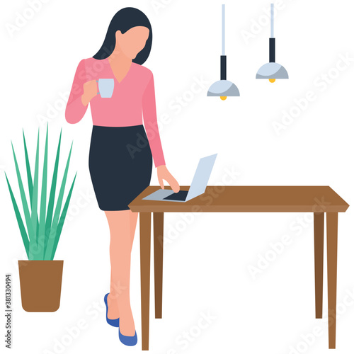 
Online assignment, business assignment illustration  
