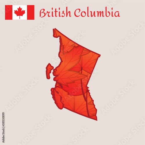 Map of british columbia, canada