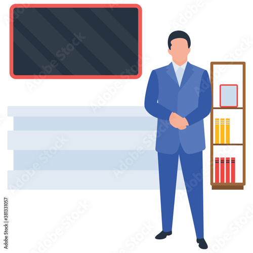 
News channel flat illustration design 
