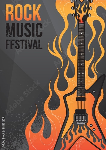 Rock music festival poster design