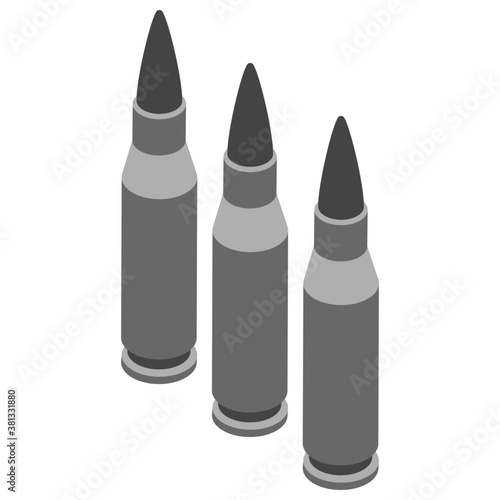 
Missile, isometric vector icon.
