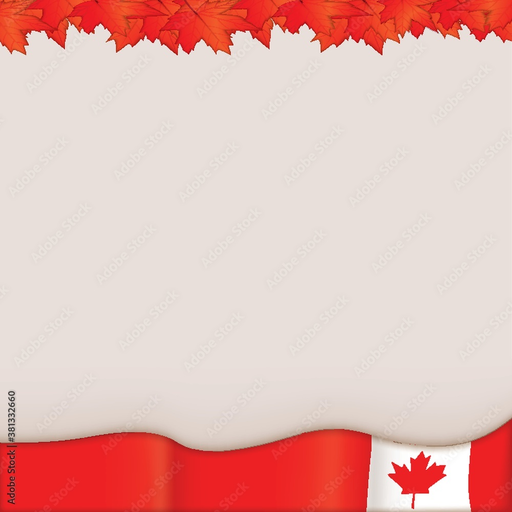 Obraz premium canada flag template design