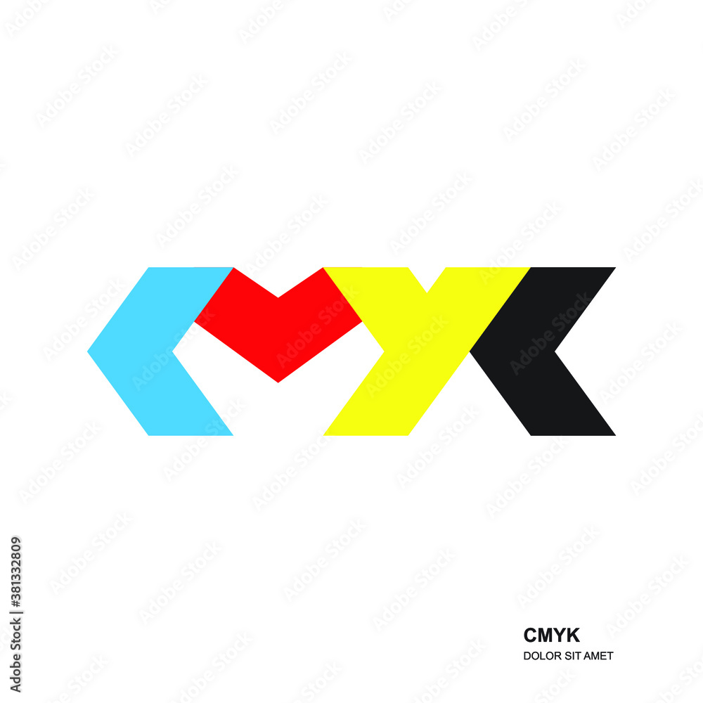 CMYK logo vector of alphabet CMYK logo vector of alphabet