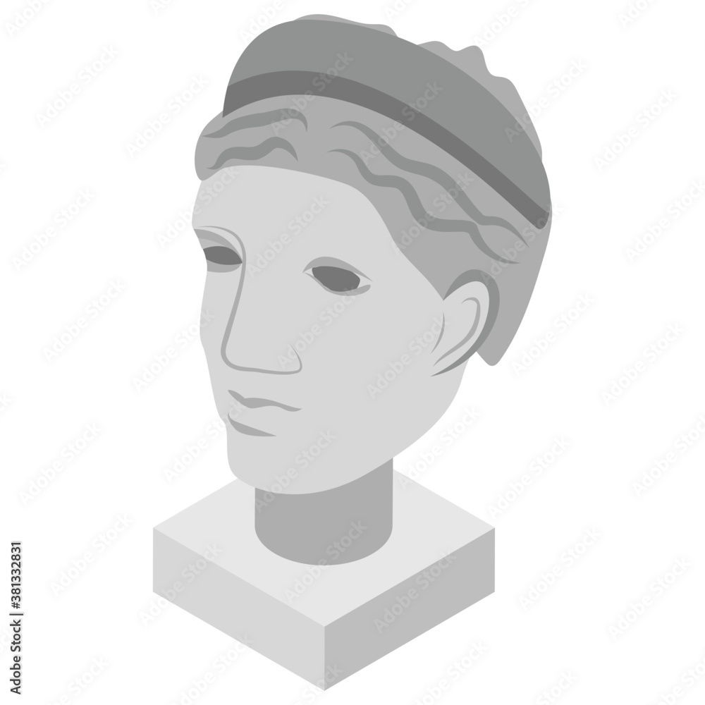 Isometric illustration of ancient statue
Isometric illustration of ancient statue
