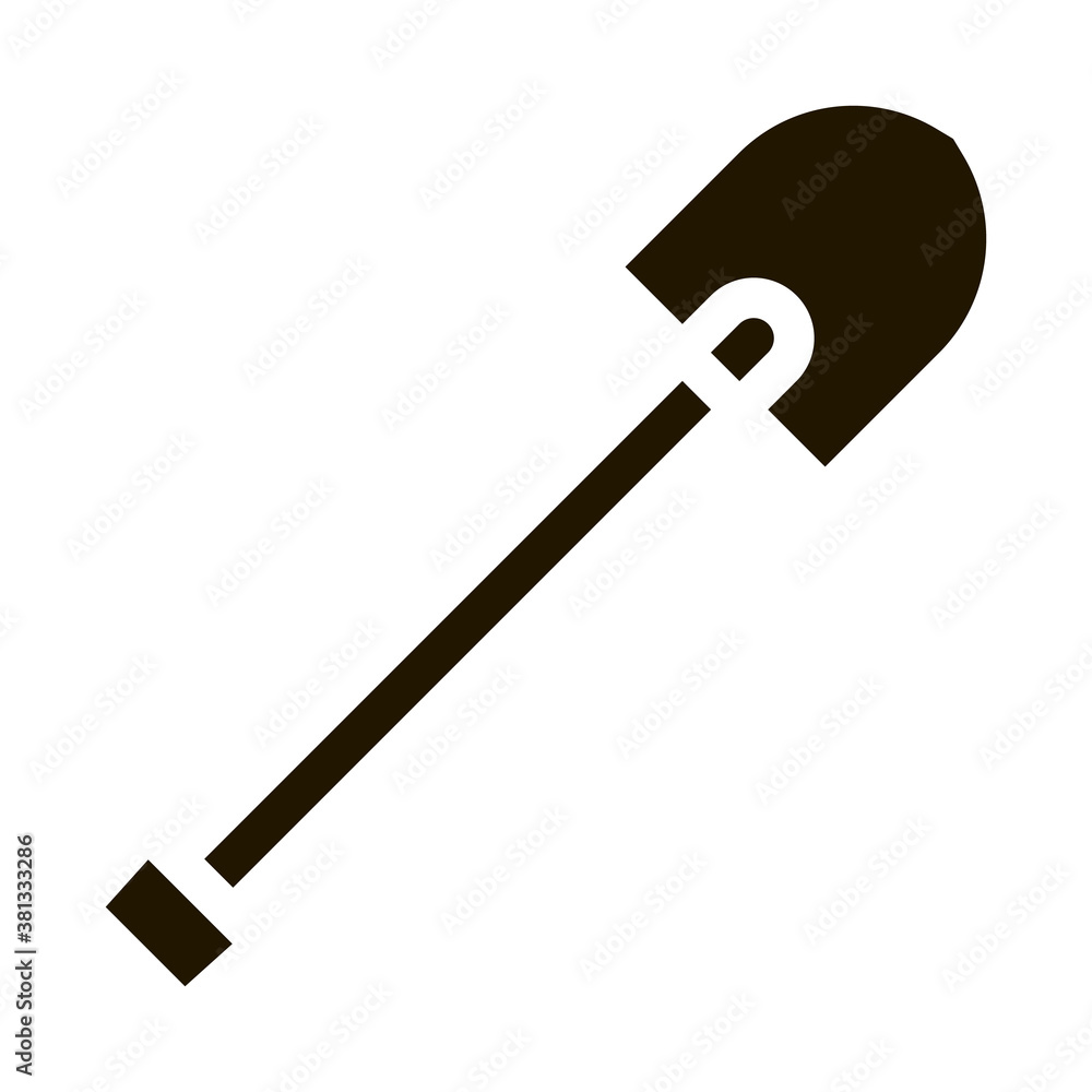 Camping Shovel for Expedition glyph icon vector. Camping Shovel for Expedition Sign. isolated symbol illustration Camping Shovel for Expedition glyph icon vector. Camping Shovel for Expedition Sign. isolated symbol illustration