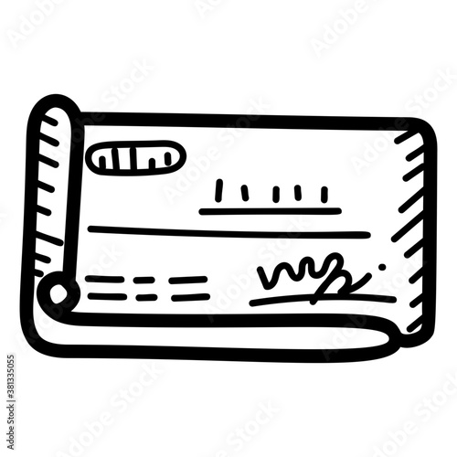 Bank Cheque Vector