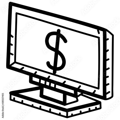 Online Banking Drawing 