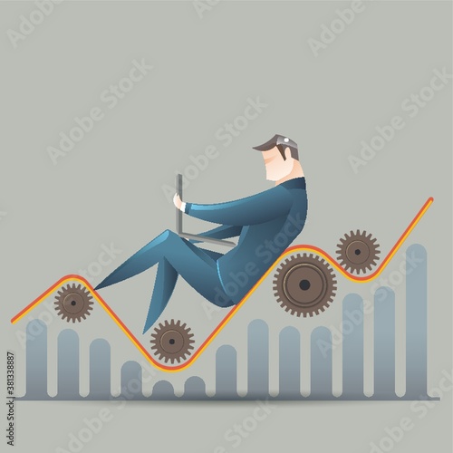 businessman working on his laptop