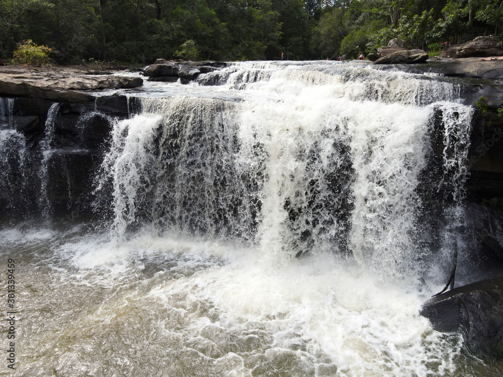 waterfall in the national park, Huai Wang Yai Waterfall in Asia, Thailand, Sisaket, waterfall in the national park, Huai Wang Yai Waterfall in Asia, Thailand, Sisaket,