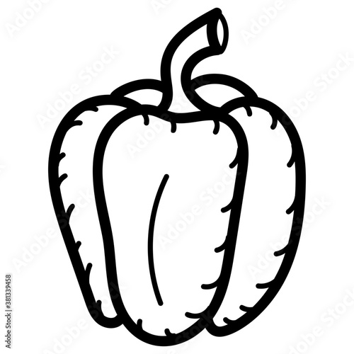 Capsicum Vector Drawing 