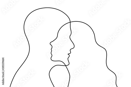 Relationships between man and woman poster, interpersonal communication