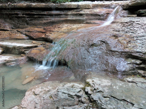 waterfall in the mountains