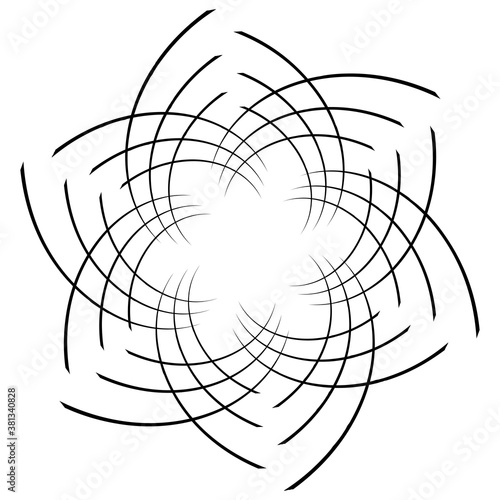 Spiral, twist radial swirl, twirl circular vector illustration. Revolve, whirlpool effect