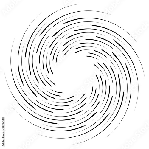 Spiral, twist radial swirl, twirl circular vector illustration. Revolve, whirlpool effect