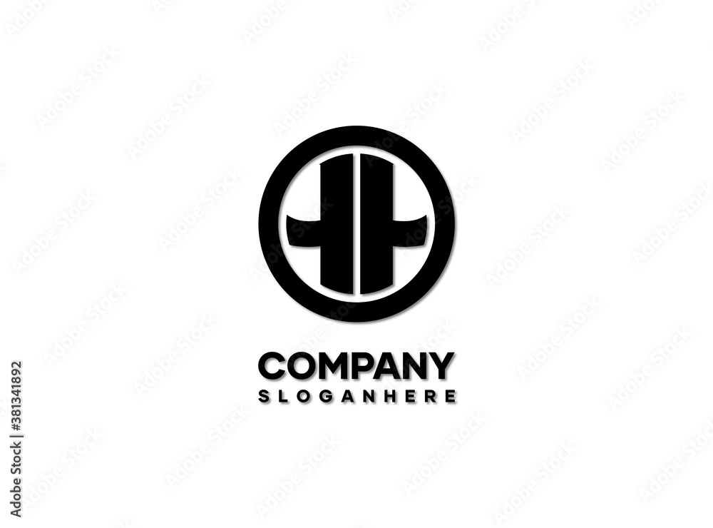 HH letter logo design.Modern vector logo design template with double initials H as prefix. Double letter H monogram HH letter logo design.Modern vector logo design template with double initials H as prefix. Double letter H monogram