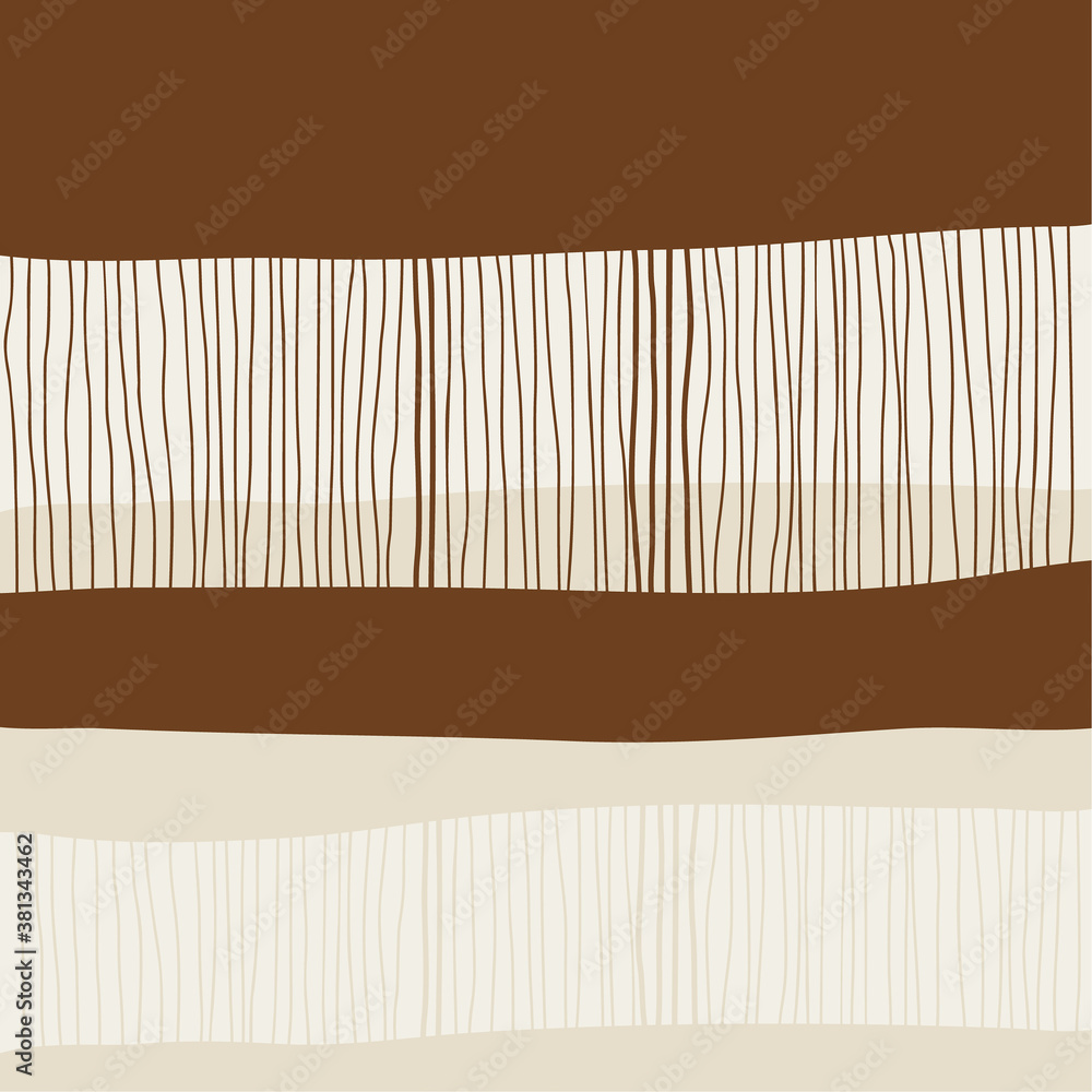 Abstract background with vertical stripes creating a rhythm. Minimalistic Scandinavian style. Vector illustration of Nordic organic shapes. Abstract background with vertical stripes creating a rhythm. Minimalistic Scandinavian style. Vector illustration of Nordic organic shapes.