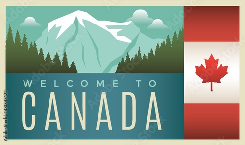 welcome to canada label design