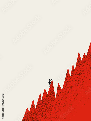 Business success vector concept. Symbol of financial profit, ambition, motivation and achievement.