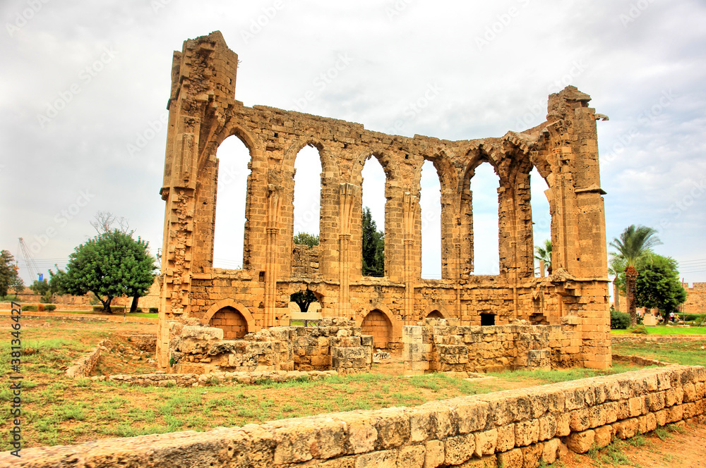 Ruins of St George of the Latins Church, Famagusta (Magusa), Turkish Republic of Northern Cyprus.
