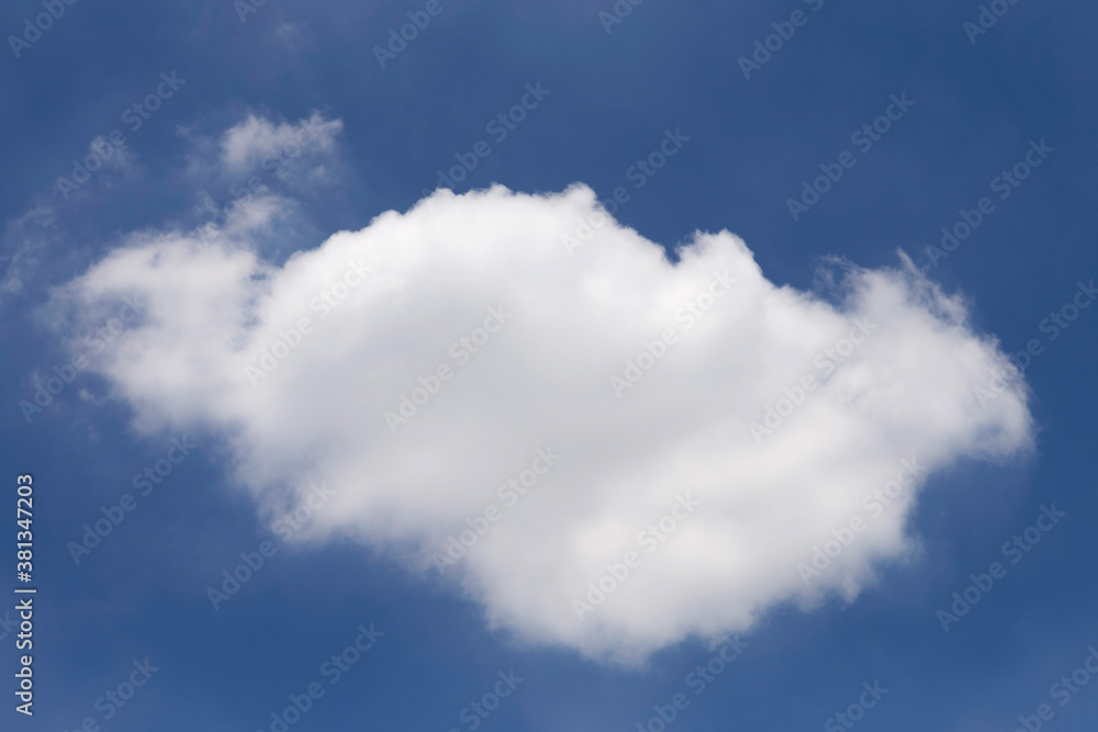 beautiful shape nature white cloud in clear blue sky, nature and background concept.