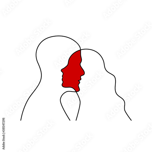 Relationships between man and woman poster, interpersonal communication