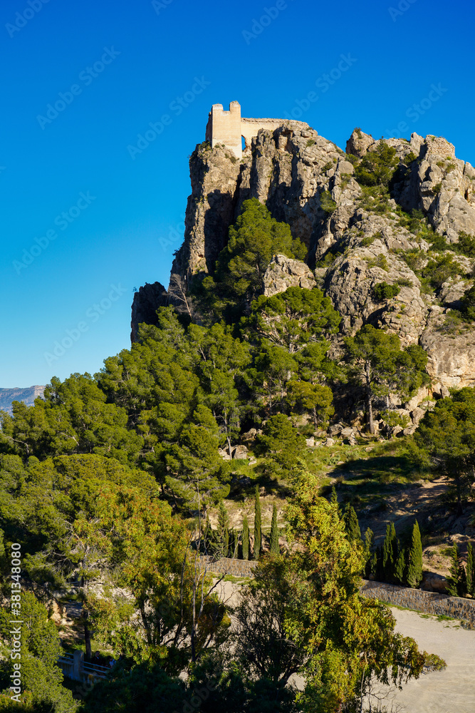 The medieval castle of Cieza, province of Murcia, Spain