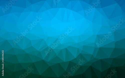Light BLUE vector polygon abstract background. Triangular geometric sample with gradient. Completely new template for your business design.