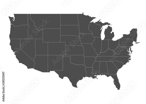 USA map - Stock Vector Illustration