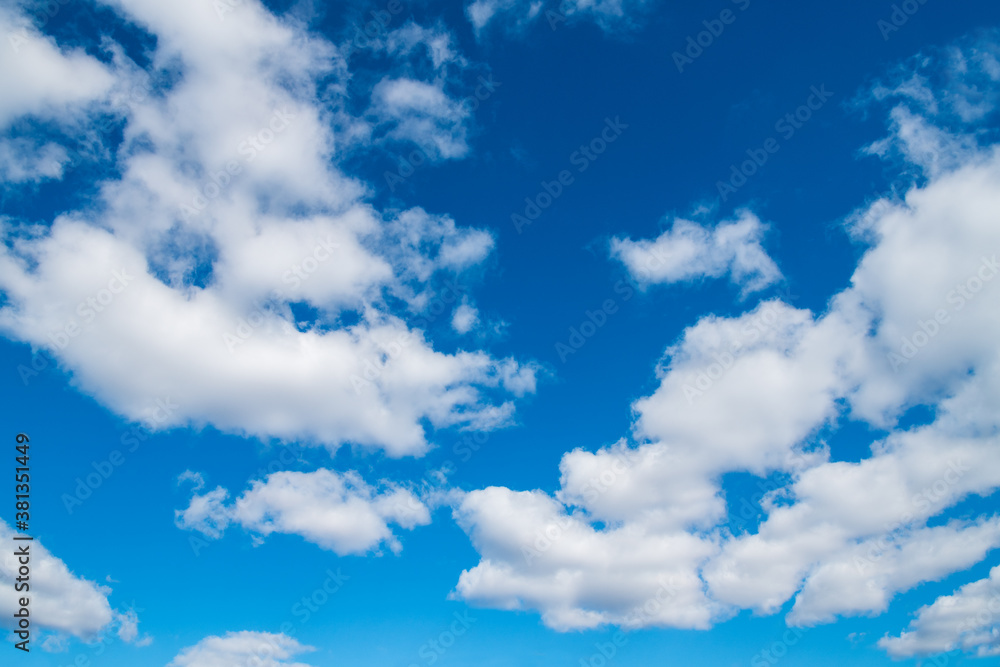 Fototapeta premium blue sky background with white clouds