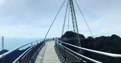 The sky bridge at the island of Langkawi, Malaysia. 